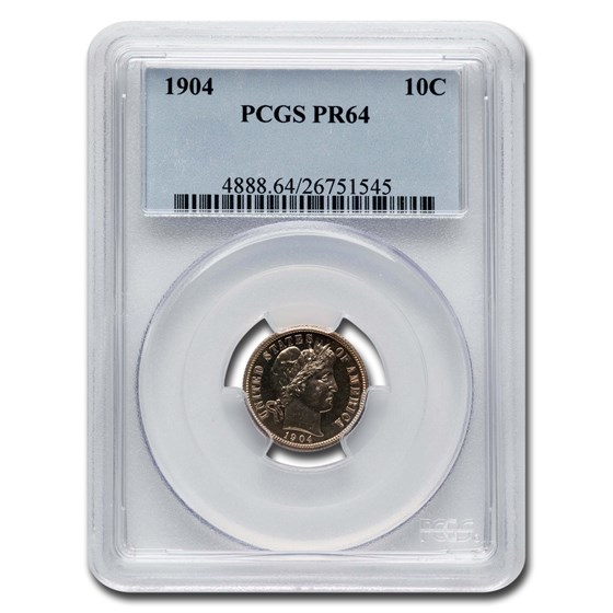 1904 Barber Dime PR-64 PCGS 1904 Barber Dime PR-64 PCGS